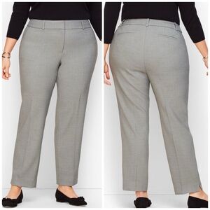 Talbots High Waist Hampshire Ankle Length Curvy Straight Leg Gray Plus Size 18W